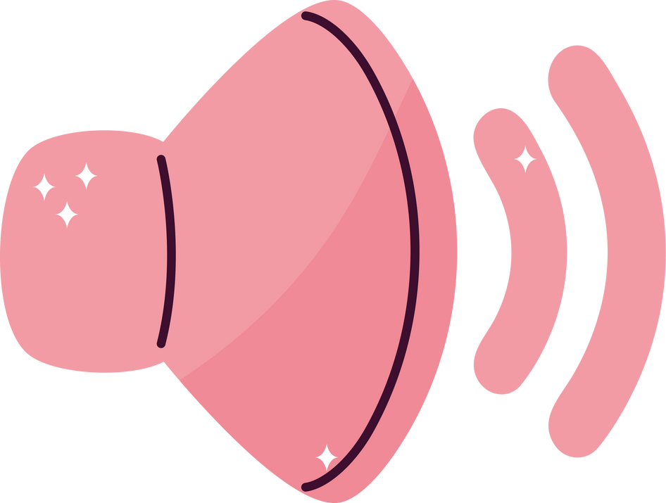 pink megaphone design